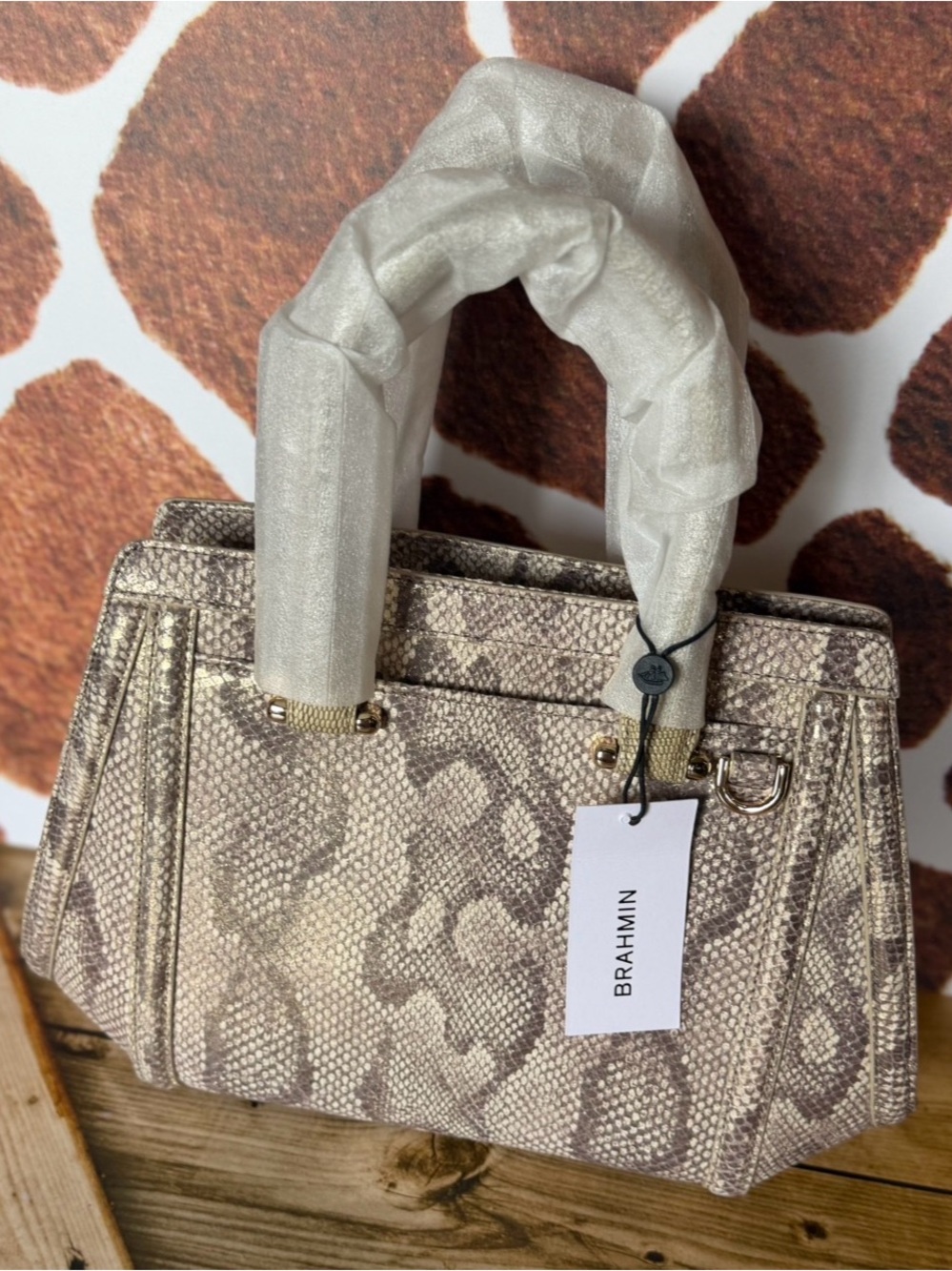 NWT Brahmin Small Arden Gold Blissful Snake BRAHMIN CAPSULE LIMITED EDITION $415 - Picture 3 of 16
